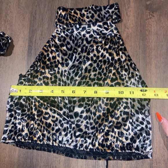 The Pleasure Company animal print halter top with matching bottoms - Picture 9 of 11